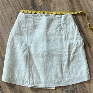 & Other Stories Natural Linen Mini Skirt